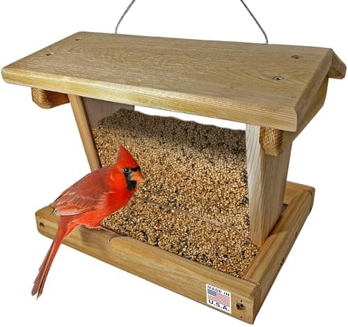 DutchCrafters Amish Cedar Hopper Bird Feeder