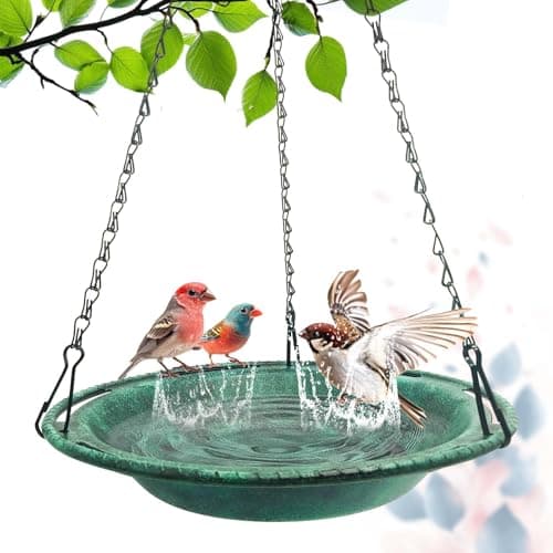 VIHSIPR 12-Inch Hanging Bird Bath