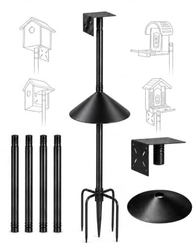 Phikrou 76-Inch Pole Kit with Squirrel Baffle (DSSZ001)