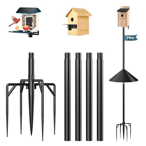 Uoveya 79-Inch Smart Feeder Pole with 19-Inch Baffle