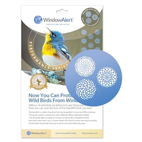 WindowAlert Modern Dots UV Reflective Window Decals, 30-pack